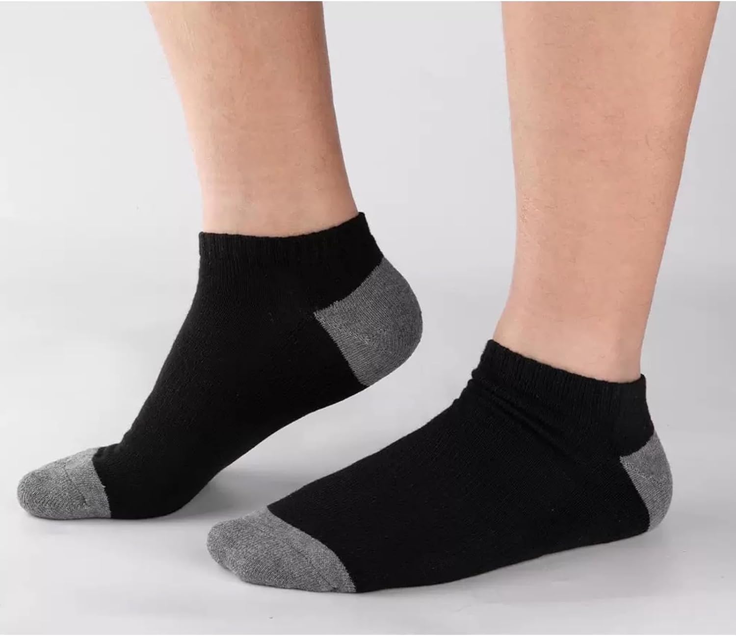 16 Pair Mens No Show Socks Low-Cut Cotton Boat Socks Breathable Sneakers Dress Shoes Non Slip