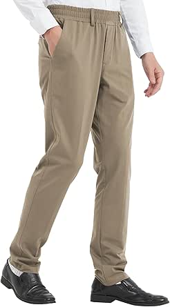 LETAOTAO Mens Elastic Waist Pants for Seniors High Stretch Expandable ...