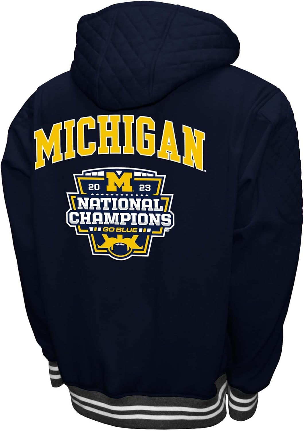 NCAA Michigan Wolverines Adult Mens 2023 National Champions Full Zip Soft Fleece Hoodie Coat Jackets