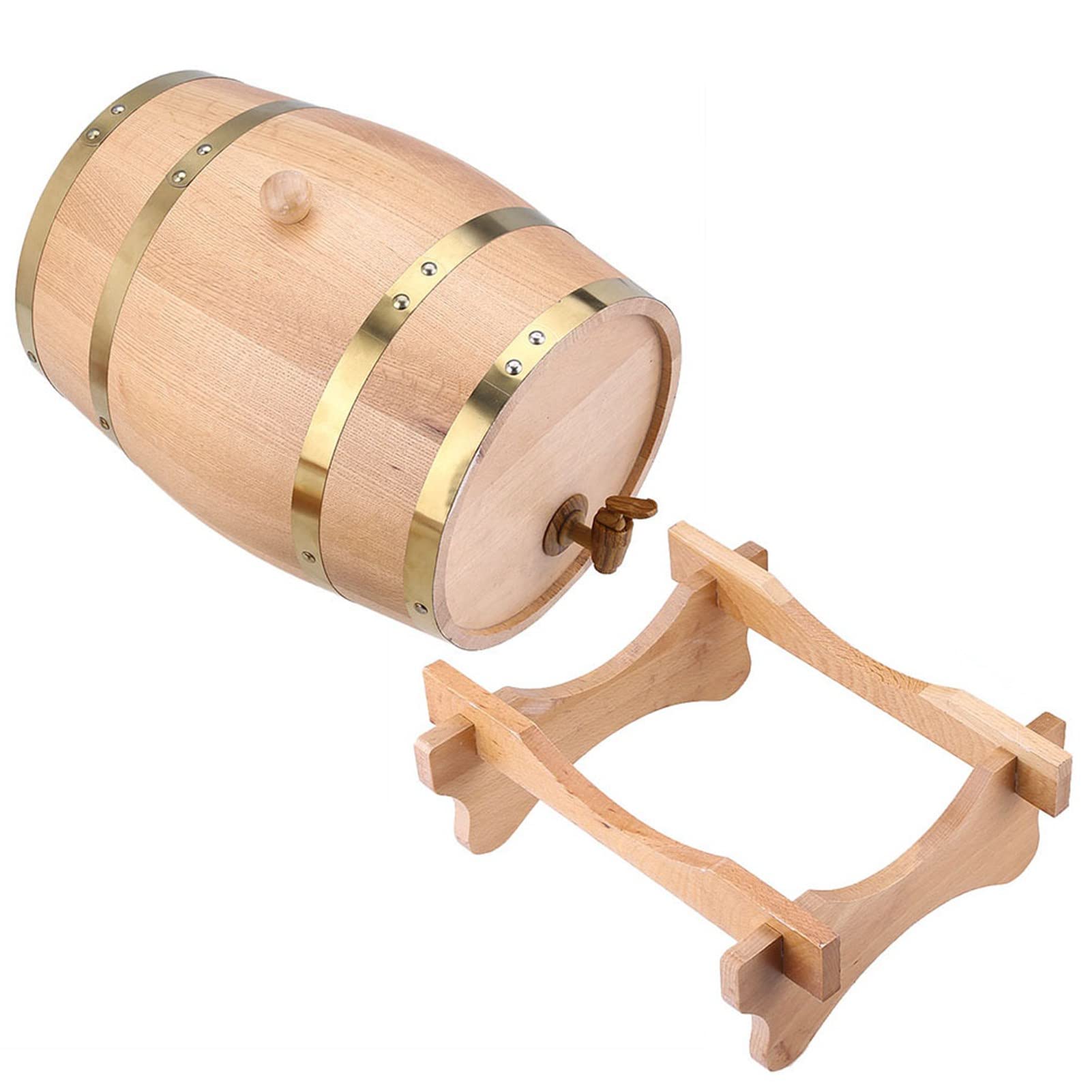 lyrlody Distributeur de tonneau de vin, tonneau de vin en Bois en Bois tonneau de vin en Bois de chêne, tonneau de 10L Distributeur de tonneau Durable Tequila Hommes Bourbon pour Whisky