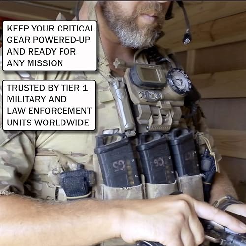 Miniatura 6 de Thyrm CellVault-18 Batería recargable de almacenamiento (tierra oscura plana), impermeable, para 18650, 18350, baterías CR123, fabricadas en Estados