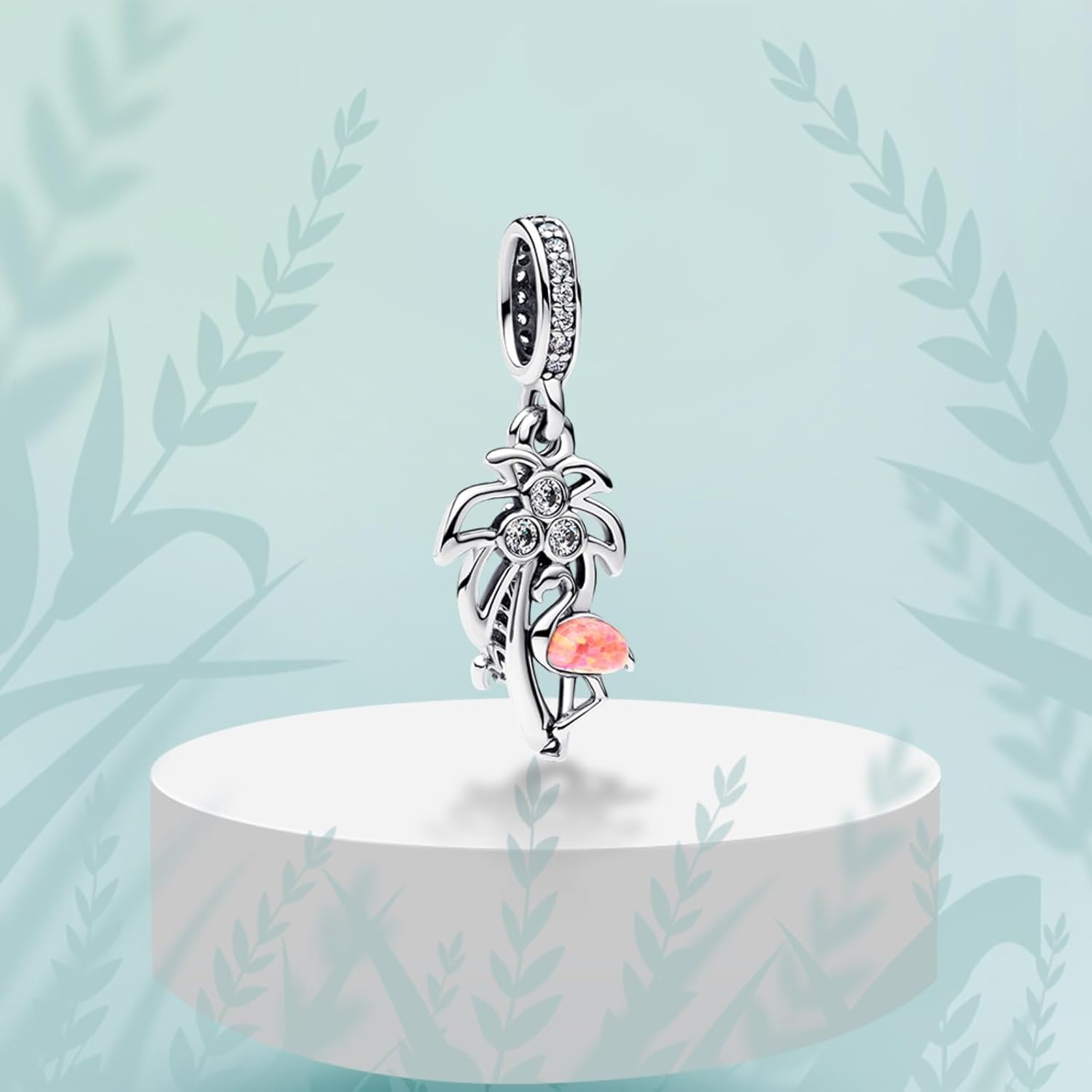 Coconut Pink Coral Flamingo Pendant 925 Sterling Silver Charms Fit Women's Bracelet Necklace Charm Birthday Gift for Family Friends - Image 4