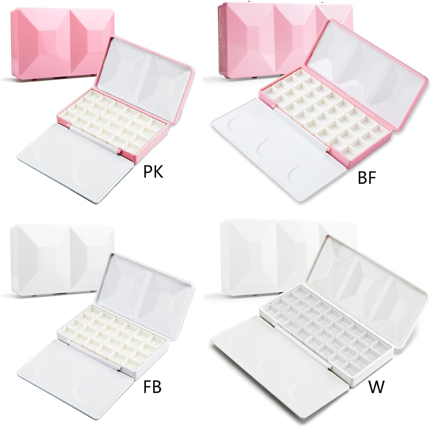 PP Pan Refill Palette Case with Mixing Art Sketching, Large Pink·