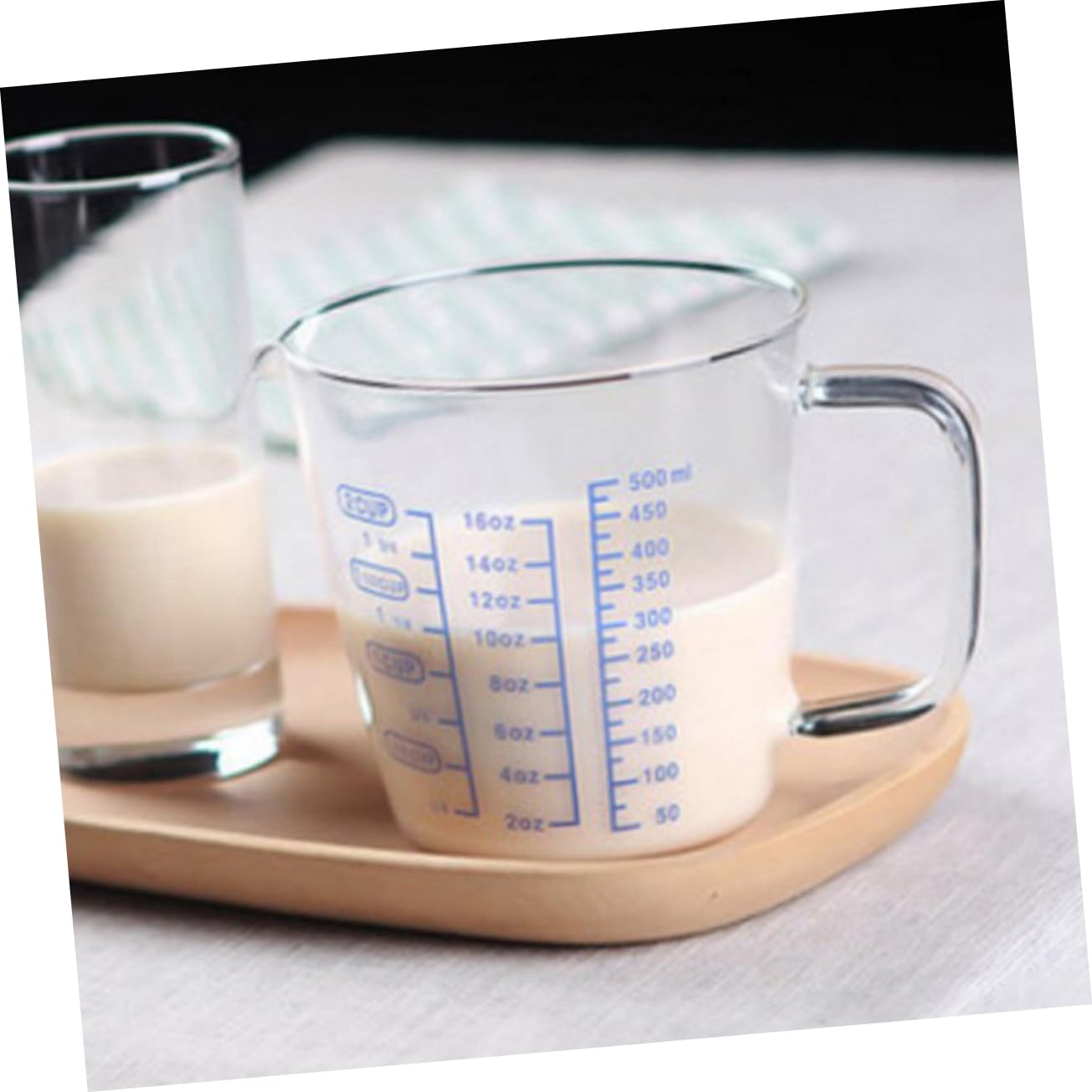 Tasses à Mesurer en Verre 3 Pièces 250ml et 500ml avec Poignée | Doseur Pratique, Design Confortable, pour Liquide et Espresso, Lot Adapté aux Usages la Cuisine