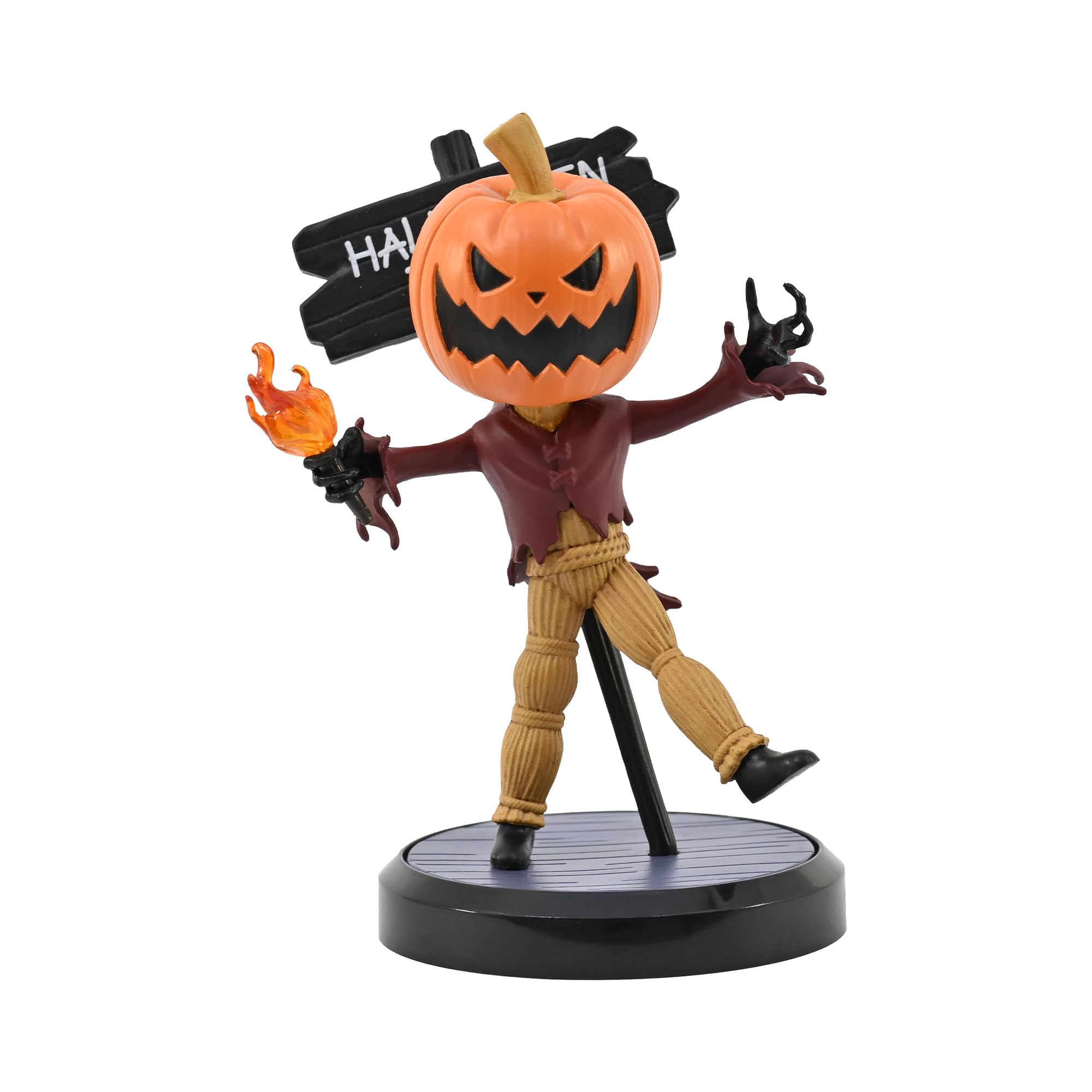 YuMe The Nightmare Before Christmas Pumpkin King Jack 4.3" Mini Figure Collectable in Hero Window Box | Tim Burton Disney Merchandise | Kids, Adult & Movie Toy Gift | Get 6 TNBC Classic Series Figures