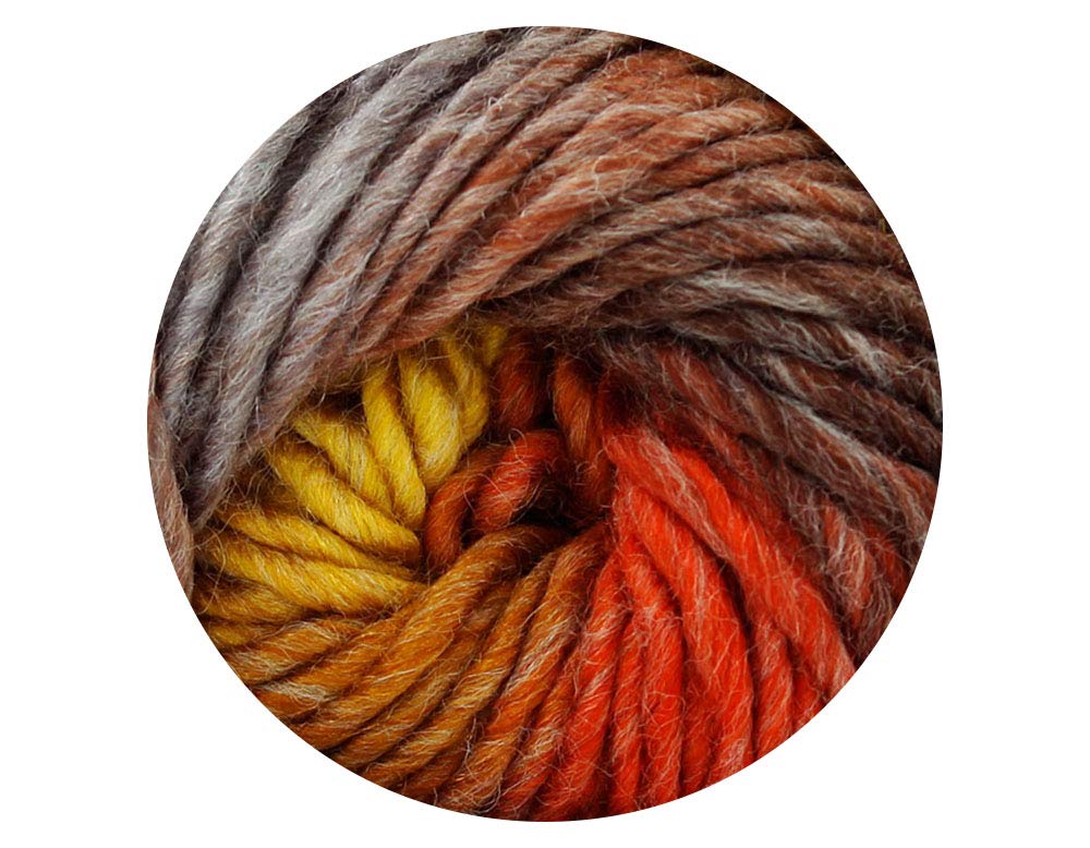 King Cole - Riot Chunky - Multicoloured Knitting Yarn - 30% Wool - 100g - Hazelnut