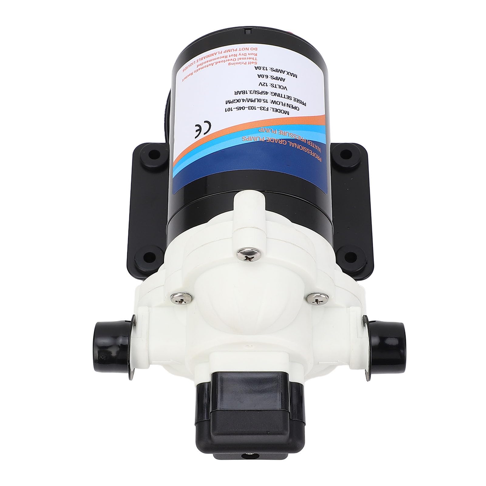 Wohnmobil-Wasserpumpe, 12 V DC, 4,0 GPM, 45 PSI, Selbstansaugende Membranpumpe mit Automatischem Start-Stopp und Überlastschutz, für die Wasserversorgung von Wohnmobilen,