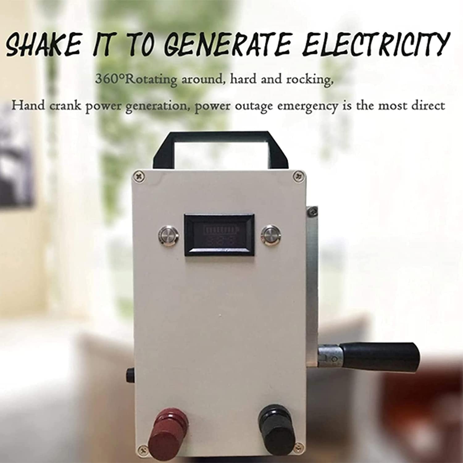 Generatore portatile a manovella da 150 W - Piccolo alimentatore di emergenza manuale per viaggi all'aperto e esplorazione sul campo