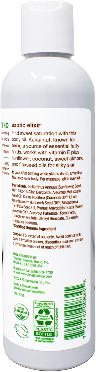 Alba Botanica Massage Oil Kukui Nut