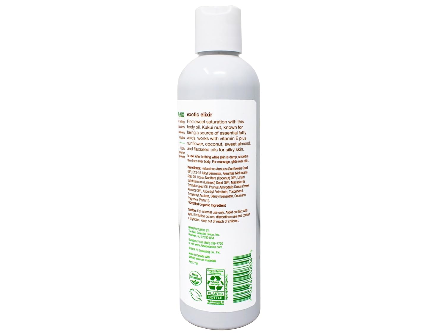 Alba Botanica Hawaiian Body Oil Kukui Nut 8.5 Ounces 2 Pack
