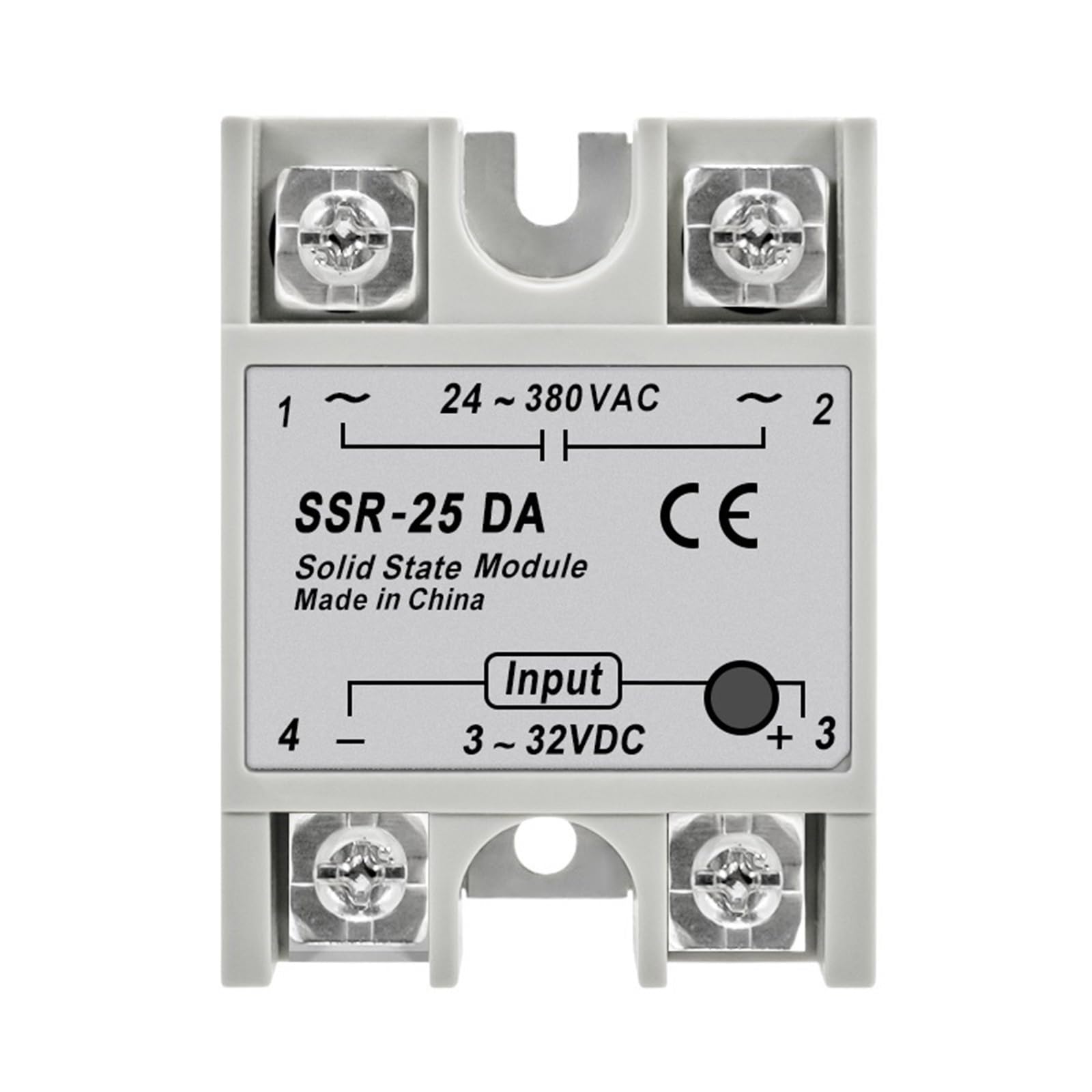 Relais Statique SSR Contrôle DC AC 24-380VAC monophasé pour armoire électrique