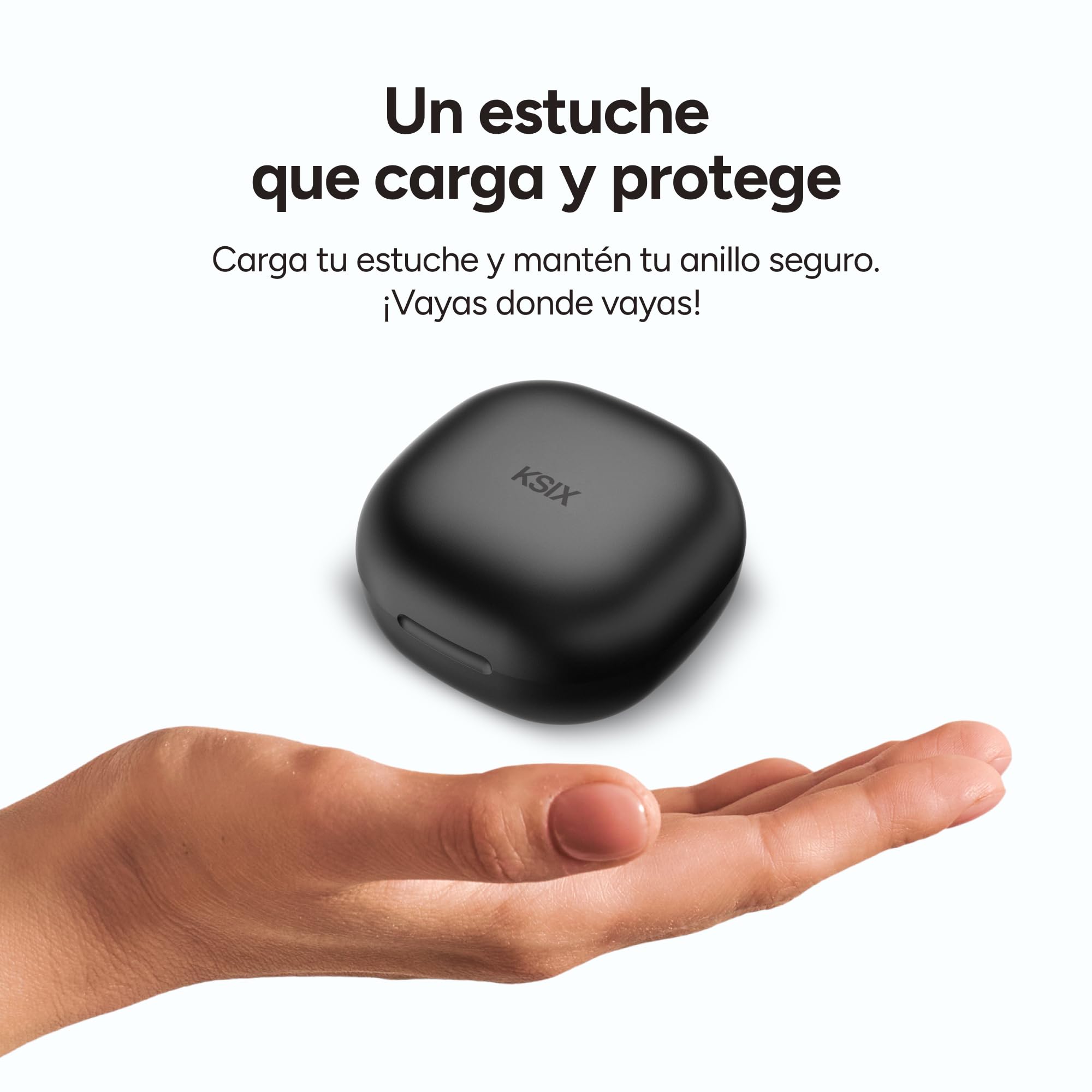KSIX Saturn Anillo Inteligente Hombre y Mujer con Monitor de Actividad Pasos y Calorías - Smart Ring Que Mide Oxígeno en Sangre, Monitor Cardíaco, Control de Sueño - 3 Días Autonomía - XS - Dorado