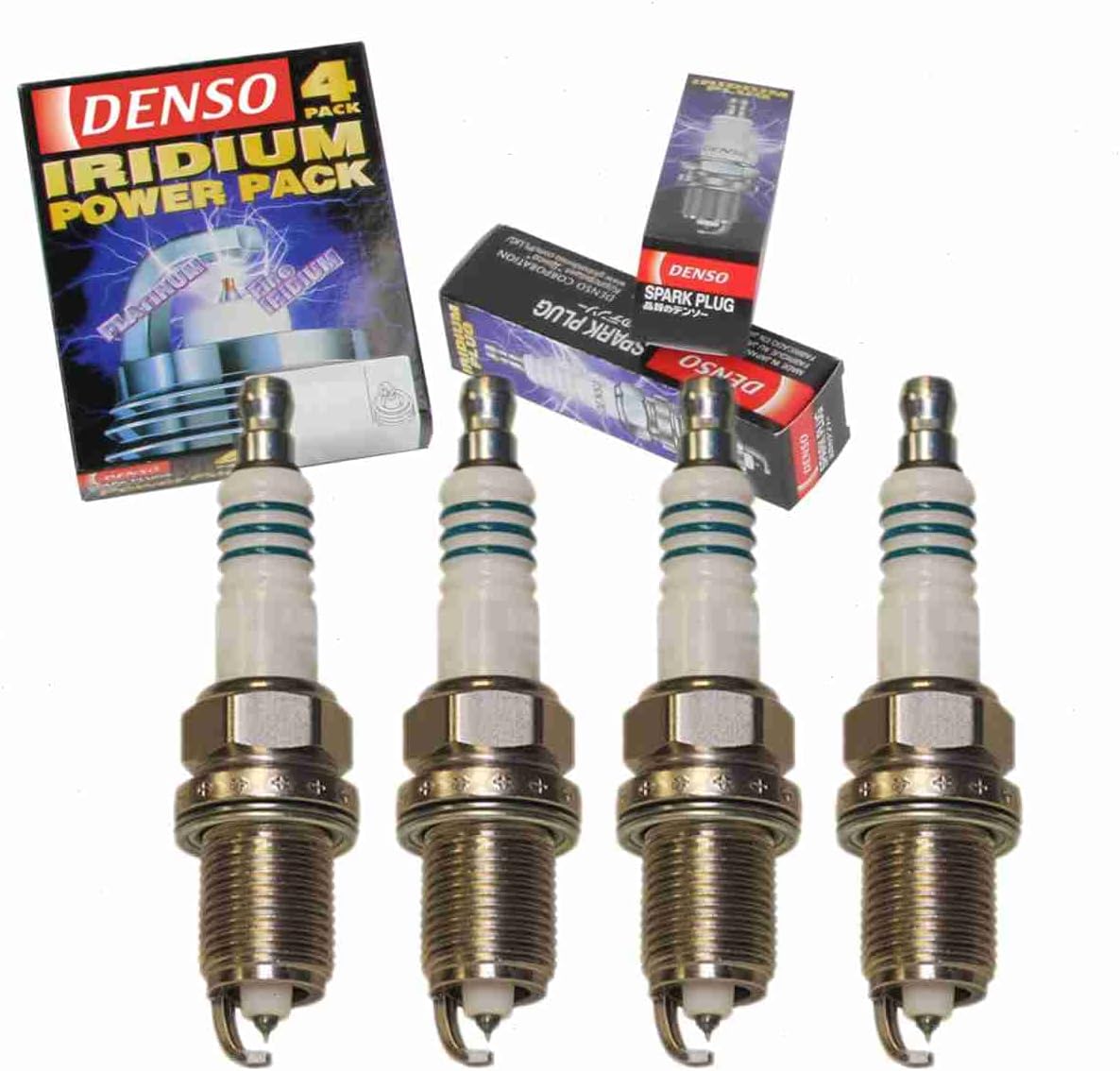 4 pc DENSO Iridium Power Spark Plugs compatible with Honda Element 2.4L L4 2003-2011