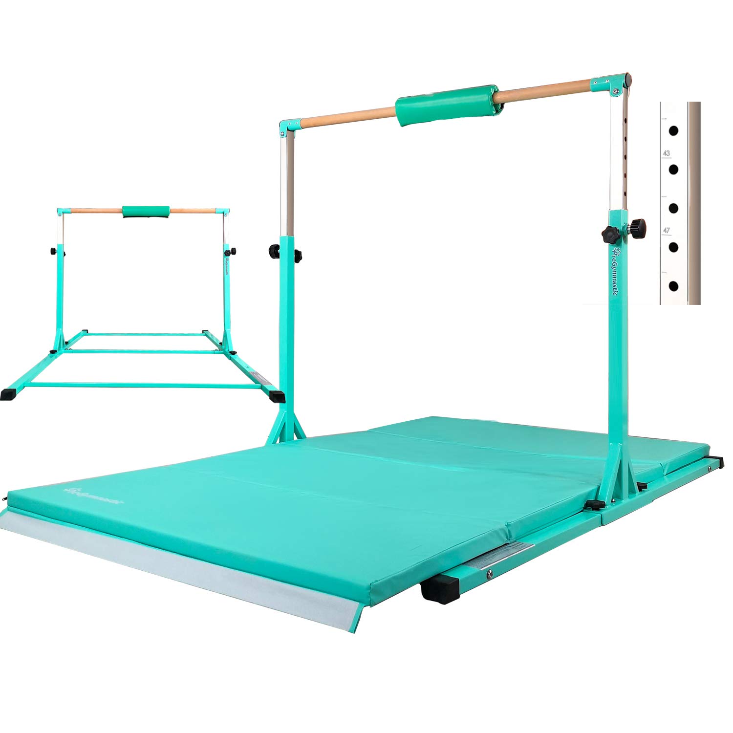 Buy PreGymnastic Updated No Wobble Expandable Gymnastics Kip Bar with Fiberglass Rail & 304