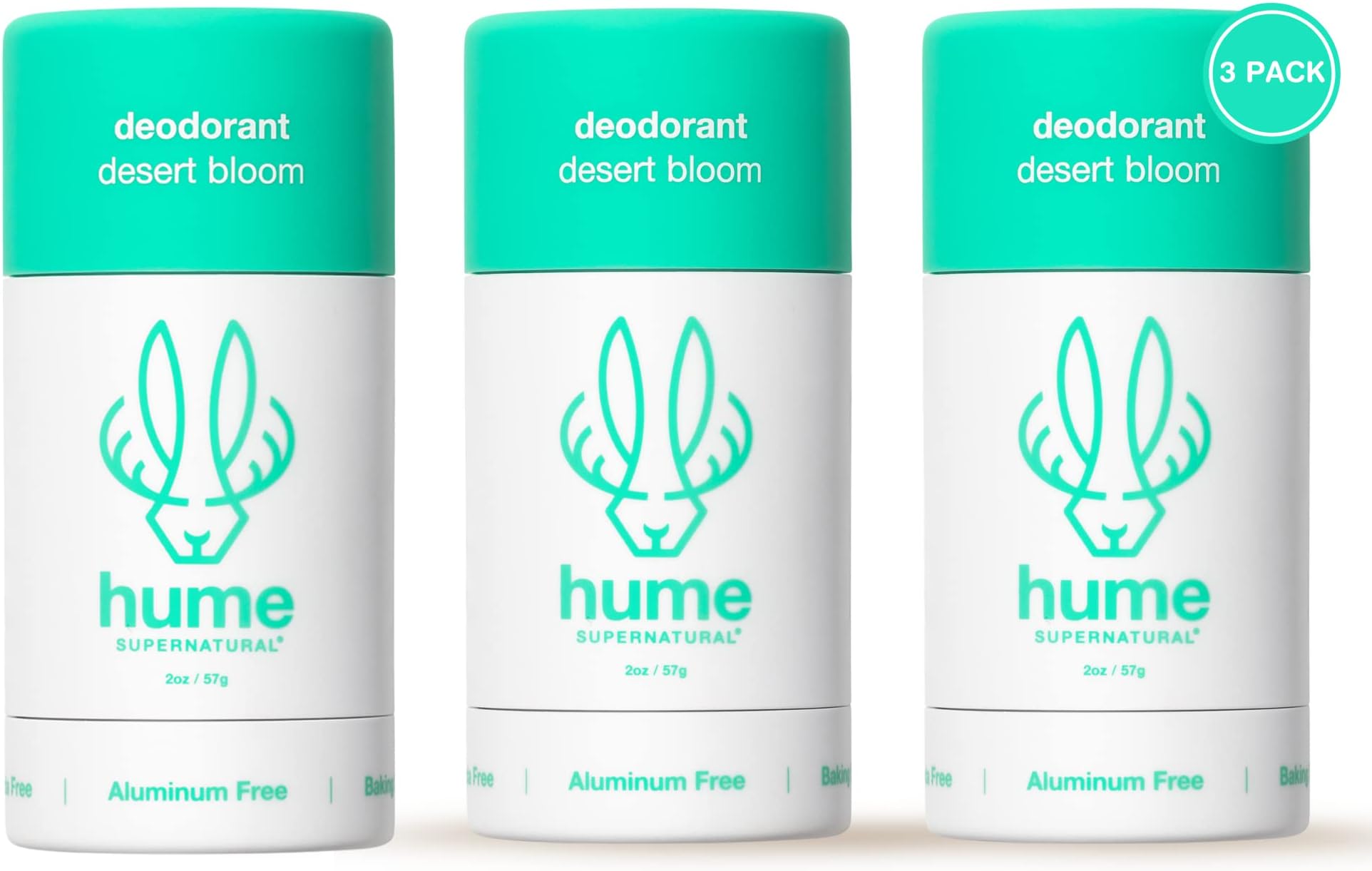 Roll On Aluminum Free Deodorant for Women & Men - Safe for Sensitive Skin - Probiotic and Plant-Based - Long-Lasting Moisture Absorbing - Clean and Effective - Desert Bloom, 3-Pack