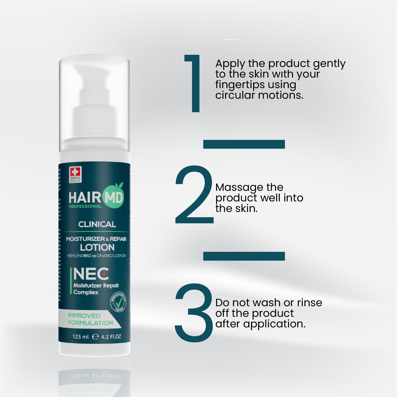 HairMD Crema idratante per la crescita dei capelli e lozione riparatrice (1 mese) Trattamento anticaduta per capelli diradati/secchi e procedura post-trapianto di capelli con biotina, cheratina