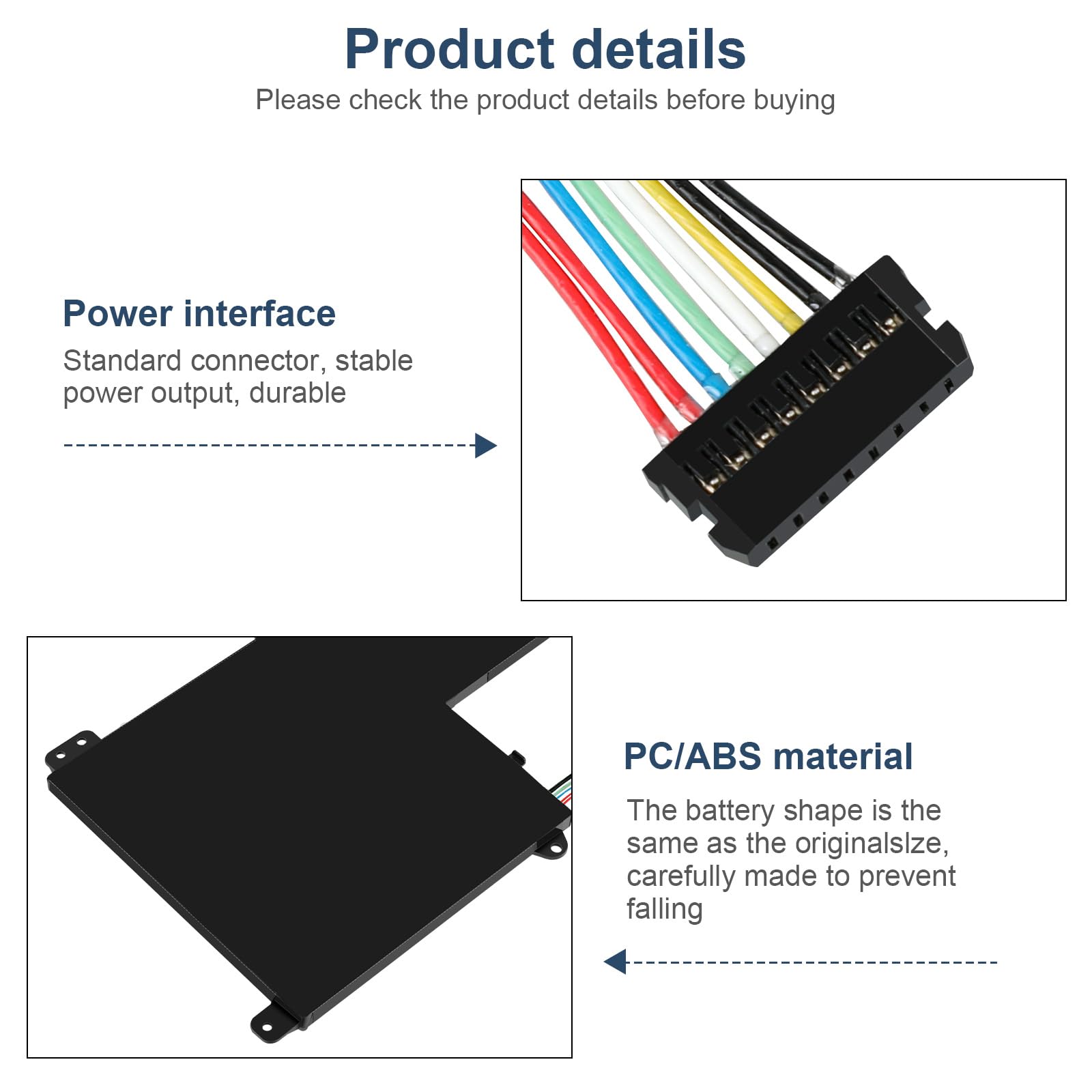 ASUNCELL 11.4V/51Wh L15C3PB1 Batterie d'ordinateur Portable pour Lenovo IdeaPad 330S-14AST 330S-14IKB 330S-15ARR 330S-15AST 330S-15IKB GTX1050 Series, L15M3PB0 5B10Q39202 L15L3PB0