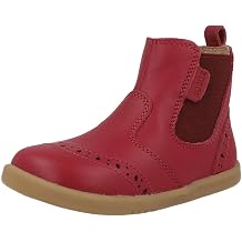 Bobux i-Walk Billie Tibetan Red Boots Premium Leather Upper with Zip and Elastic Gusset