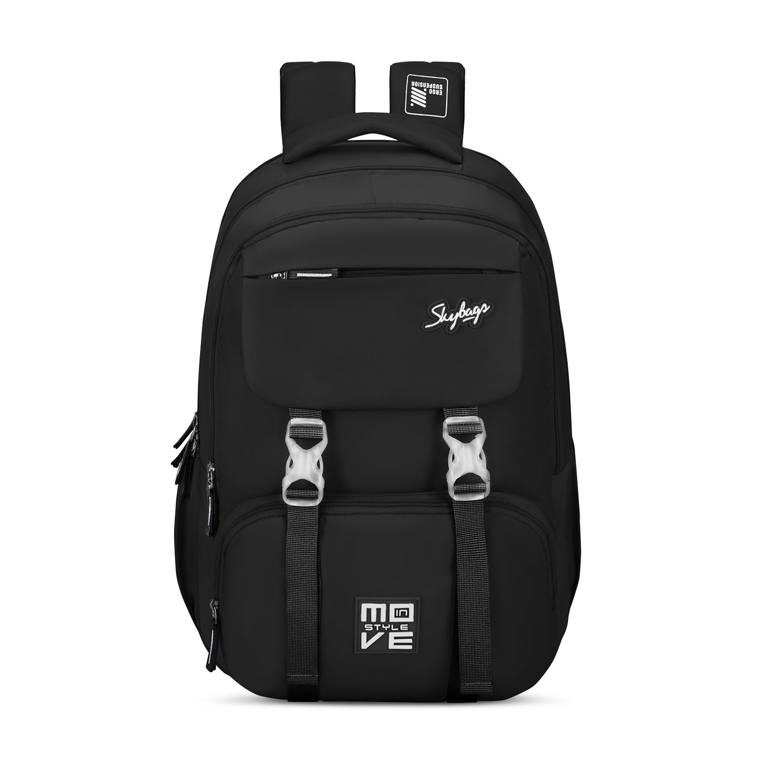 Skybags Sonic Pro 01 Hot Box Black School Backpack