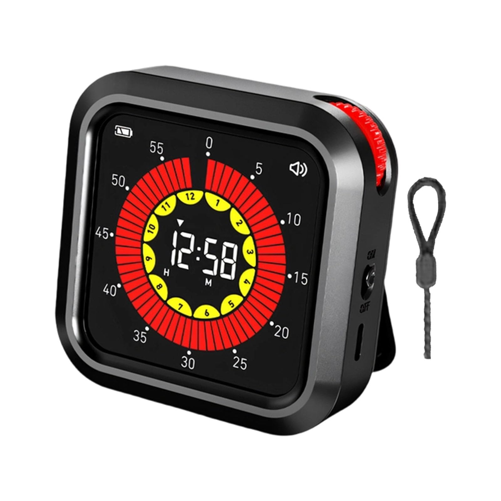 carotoe 60 Minutes Visual Countdowns Timer, Mechanical Kitchen Timer Clock with Backing Classroom Visual Timers Digital Countdowns Clock Large Display