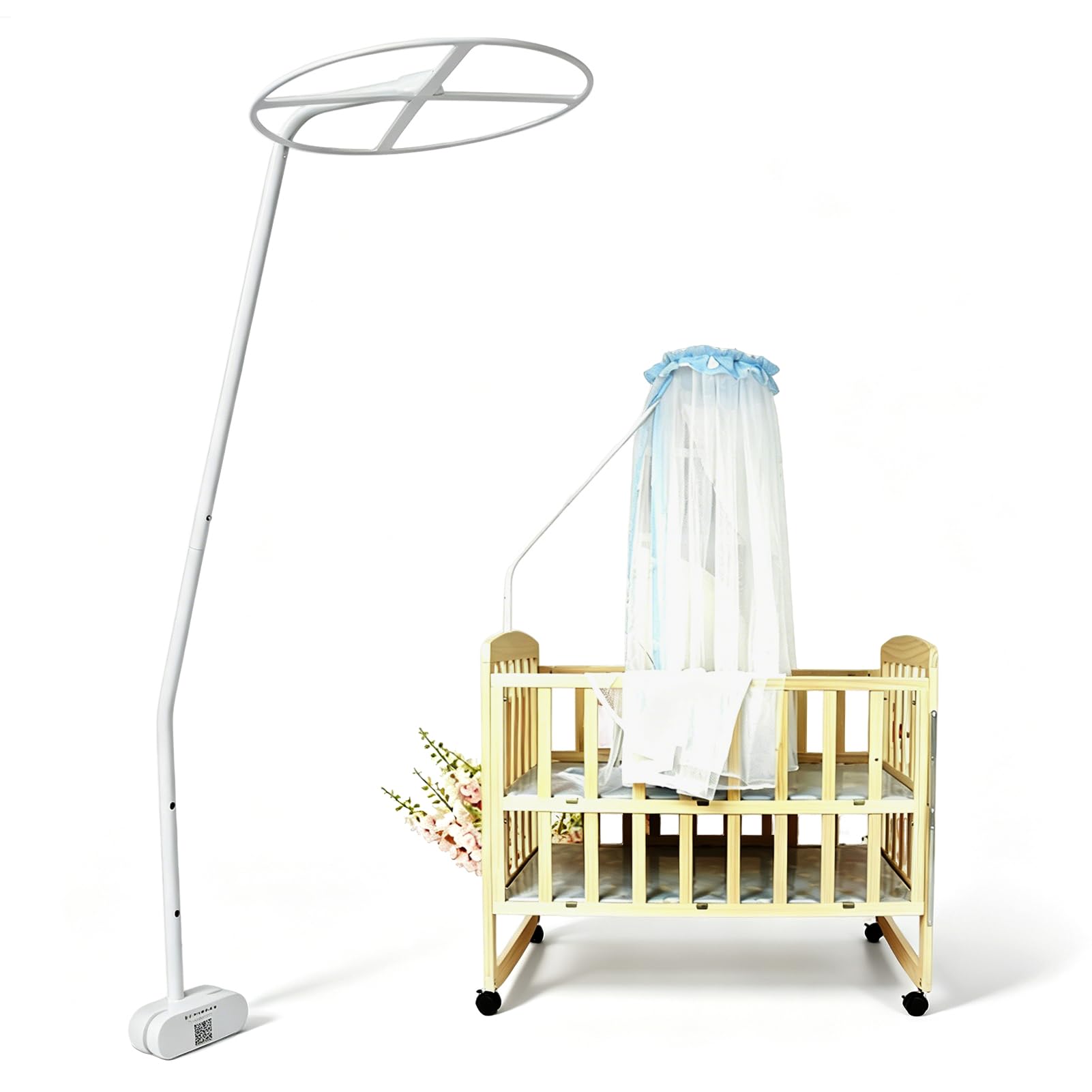 Verstellbarer Netzständerhalter, Kinderbett-Baldachinhalter, Ansteckbarer Kinderbett-Baldachinhalter, Leicht, Einfache Installation, Erfüllt Ihre Bedürfnisse, Netzständer