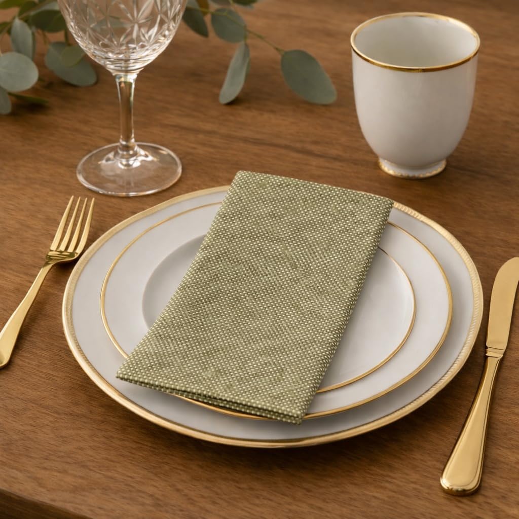 Asciugamani per ospiti usa e getta Made in Italy effetto lino – Tovaglioli da bagno Airlaid di alta qualità, morbidi e assorbenti, asciugamani di lusso eleganti tovaglioli da cena per feste