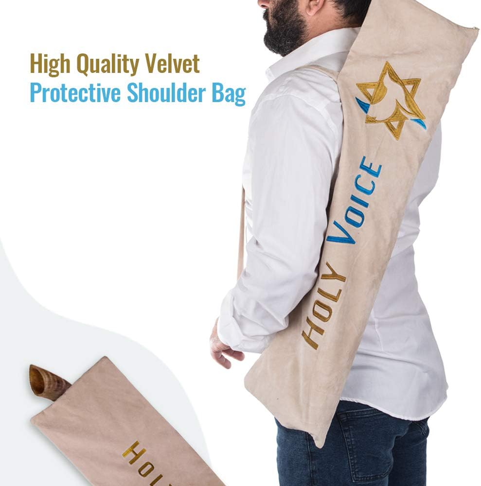 Kosher Kudu Shofar Horn from Israel 32”-34” – Traditional Half Polished Kudu Shofar | Includes Carrying Bag - Holy Easy Blowing Ancient Jewish Musical Instrument : Musical Instruments