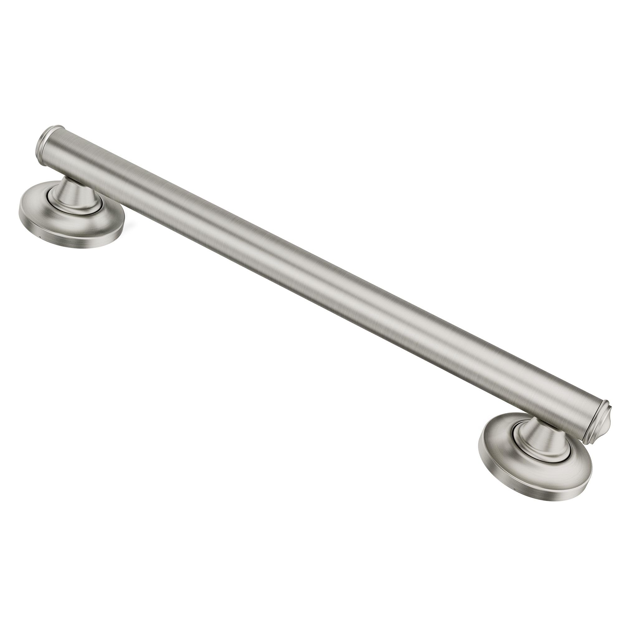 moen brushed nickel bathroom safety 16-inch shower grab bar with comfort grip pad for handicapped or elderly, r8716d1gbn