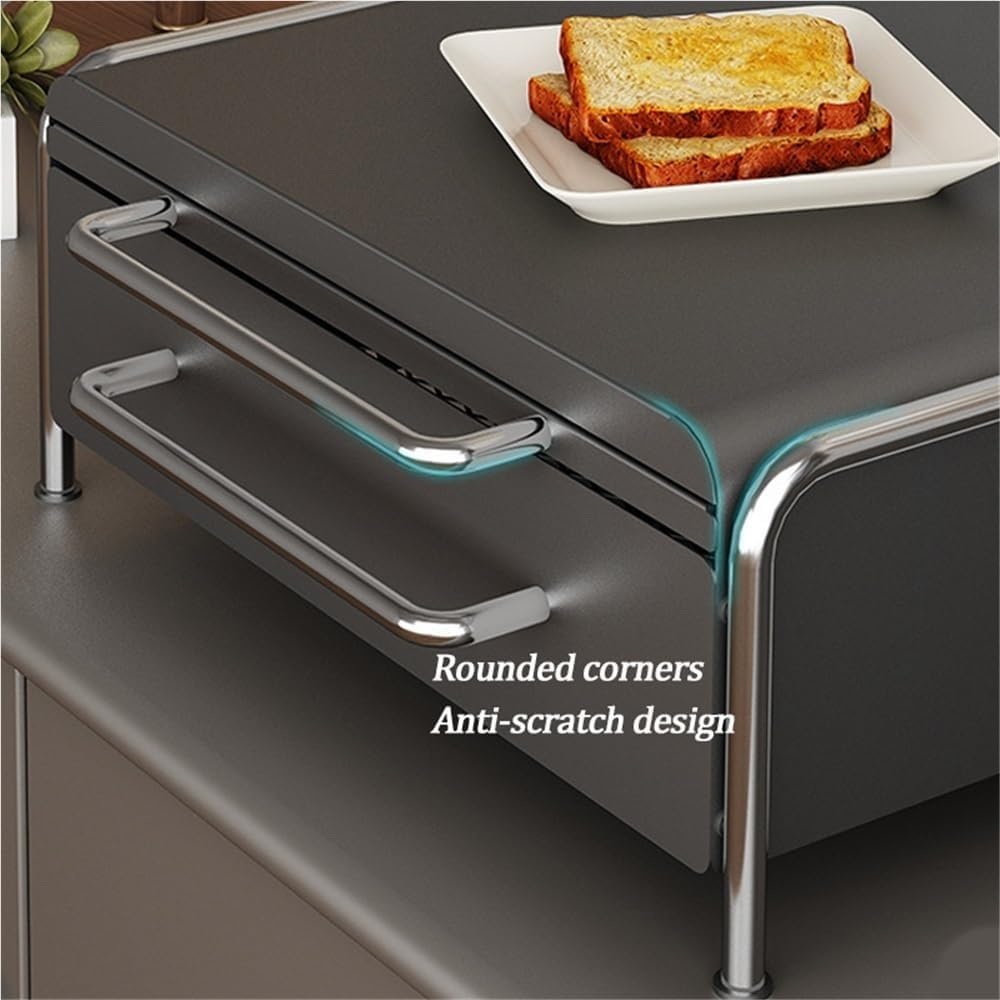 Countertop Pull-Out Coffee Pod Holder Metal Coffee Cup Storage Cabinet Kitchen Organizer Coffee Station Shelf Long-Lasting，White