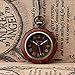 ZHENWULU Paare Persönlichkeit Geschenke Mode Holz Römische Taschenuhr Klassische No Cover Taschenuhr,Excellent