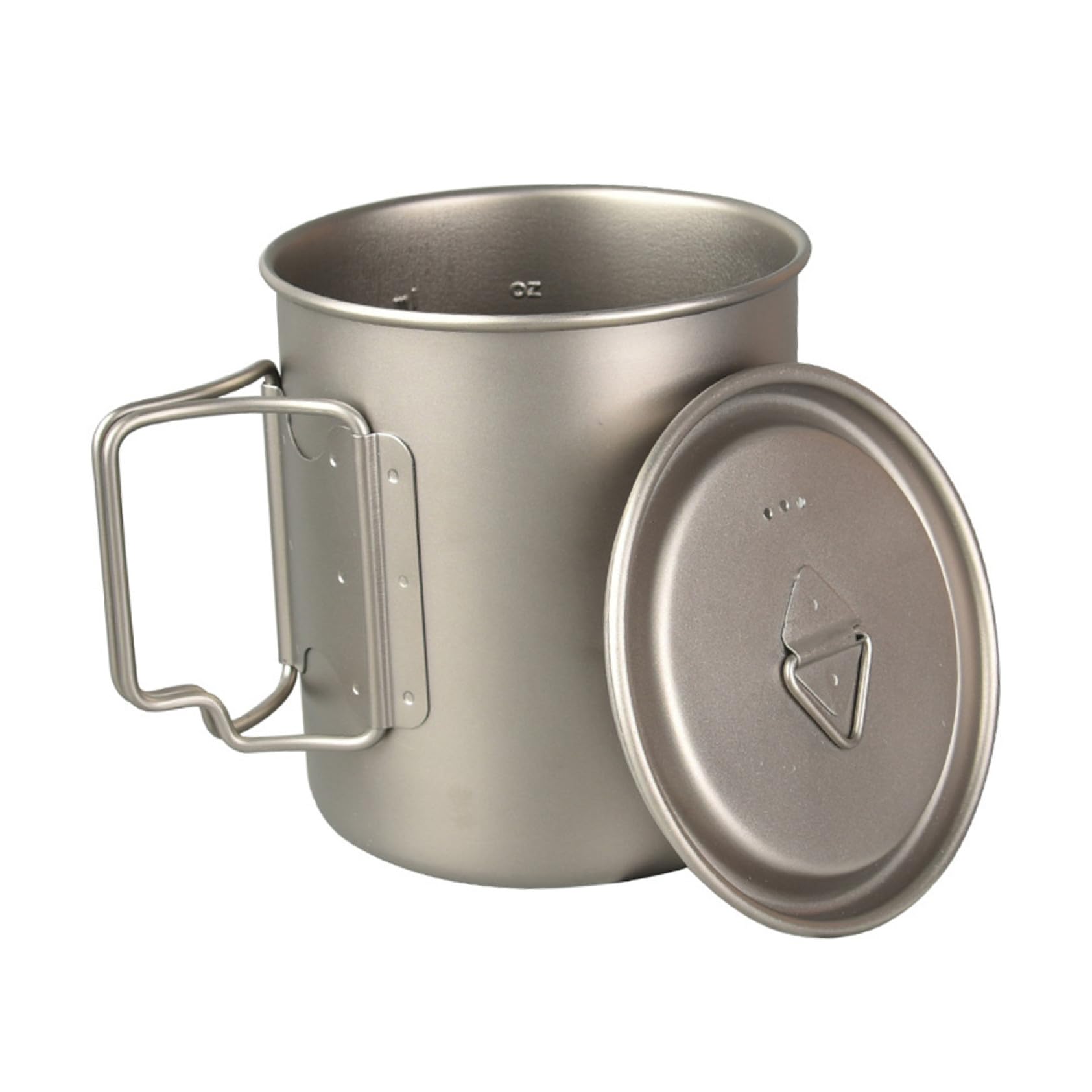 Milisten Taza de Camping Plegable de Titanio 750ml con Tapa