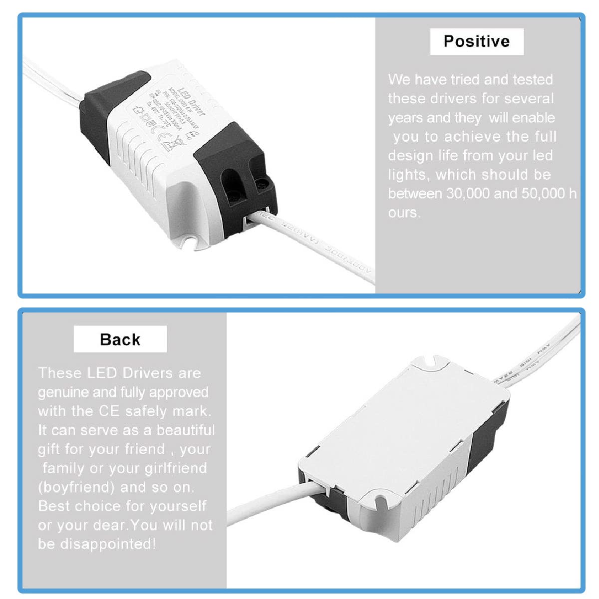2 pz Driver LED 12-18W Alimentatore Trasformatore Adattatore Corrente Costante 300mA Alta Potenza AC 85-265V DC Uscita Bassa Tensione con Cavo DC Maschio CH-2 Connettore del Cavo