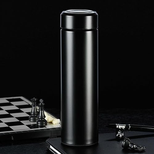 Botella de acero inoxidable aislada de 17 onzas, diseño de vacío de doble pared, caliente y frío (12H24H), ideal para café y té