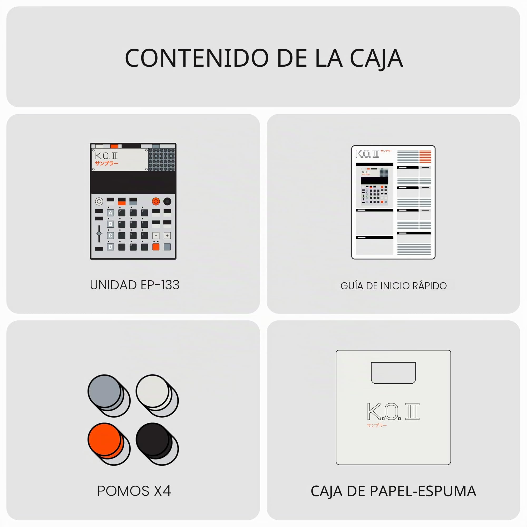 teenage engineering EP–133 K.O. II 128 MB de sampler, caja de ritmos y secuenciador con micrófono integrado y efectos
