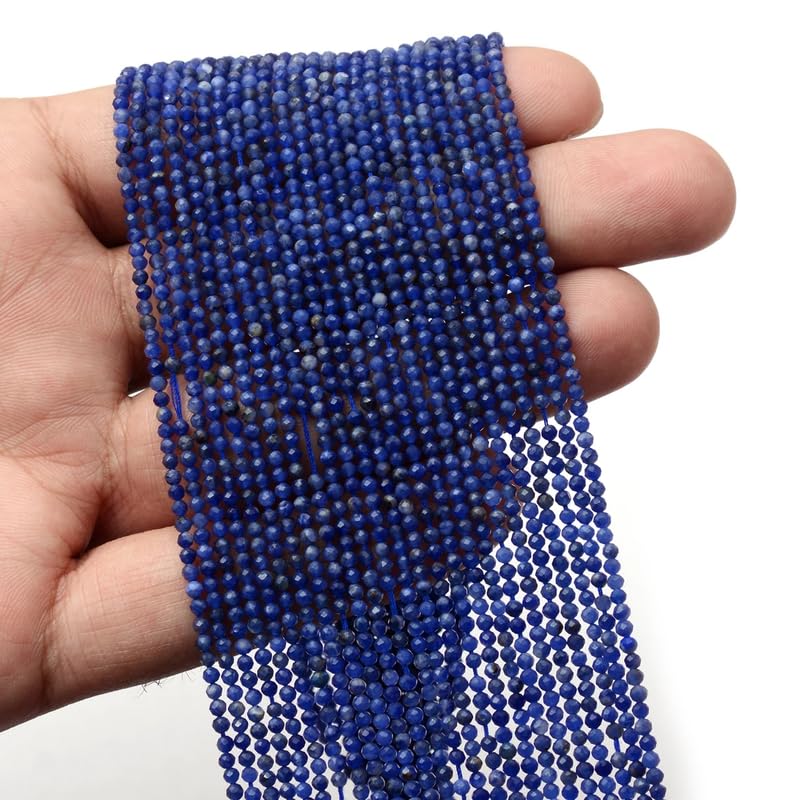Perles de sodalite AAA+ 3mm micro-facettes : éliminez les défauts de calibrage - 2