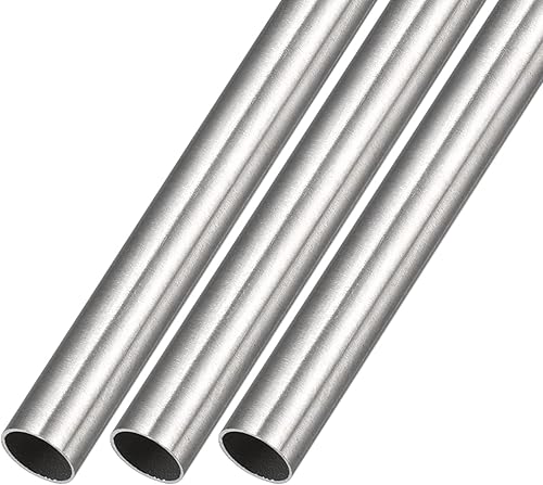 METALLIXITY Tubo de acero inoxidable 304 (0.394 in de diámetro x 0.020 in de pared T x 11.811 in de largo), 3 piezas, tubo recto, para muebles del