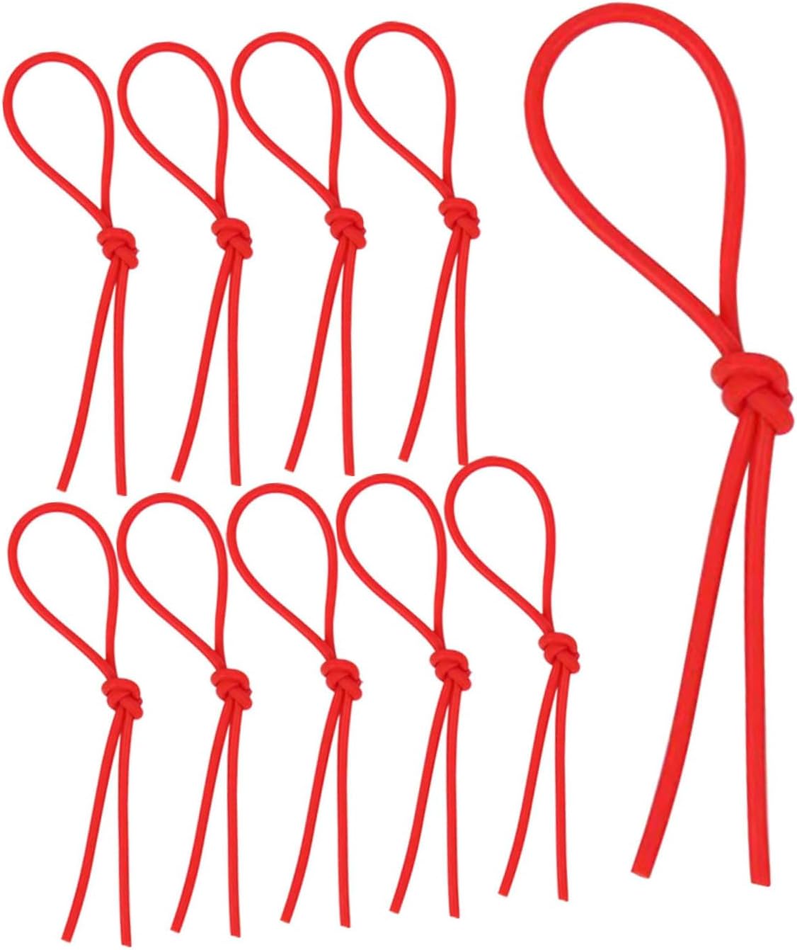 10pcs Yangqin Rubber Tube Thickened Red Covers Bamboo Hammer Accessories for Enhanced Sound Quality for Dulcimer Players and Enthusiasts