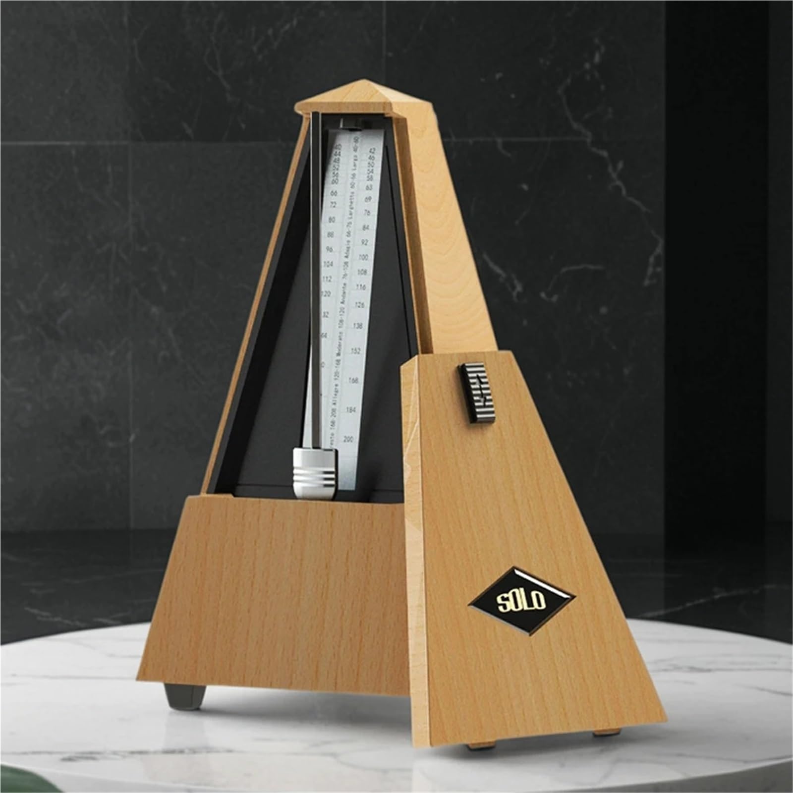 Metronomo meccanico Intervallo di tempo 40-208 bpm Metronomo a torre for pianoforte Chitarra Batteria Violino Tutti gli strumenti(Black)