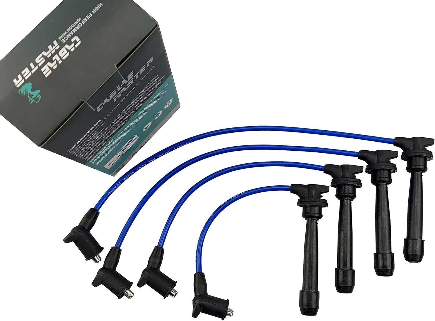 High Performance Spark Plug Wires Compatible with Hyundai Accent 1997-2005 DOHC 1.6L SOHC 1.5L L4 G4EK Blue-image-21