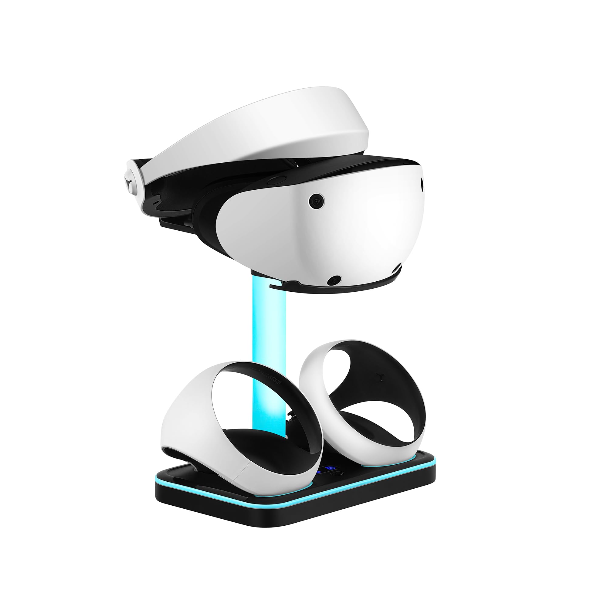 Base de Carga magnética con luz RGB para PS5 VR2 VR2 Gafas Auriculares Soporte Cargador Base (Black)