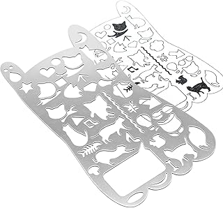 プランナー テンプレート ステンシル 計画用 デザイン 定規 型紙 ツール スケジュール帳 | 中抜きスクラップブッキング用品,金属製チェックリストテンプレート - 子供、ティーン、大人、製図者、アーティスト、学生、教師向け、スケッチブック、ポスター、デザイン、クラフトプロジェクト用