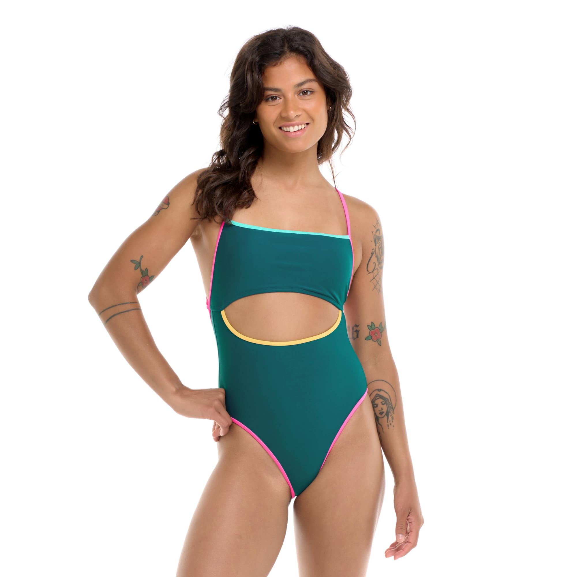 Body Glove Women's Standard Devon One Piece Swimsuit with Cutout Front
