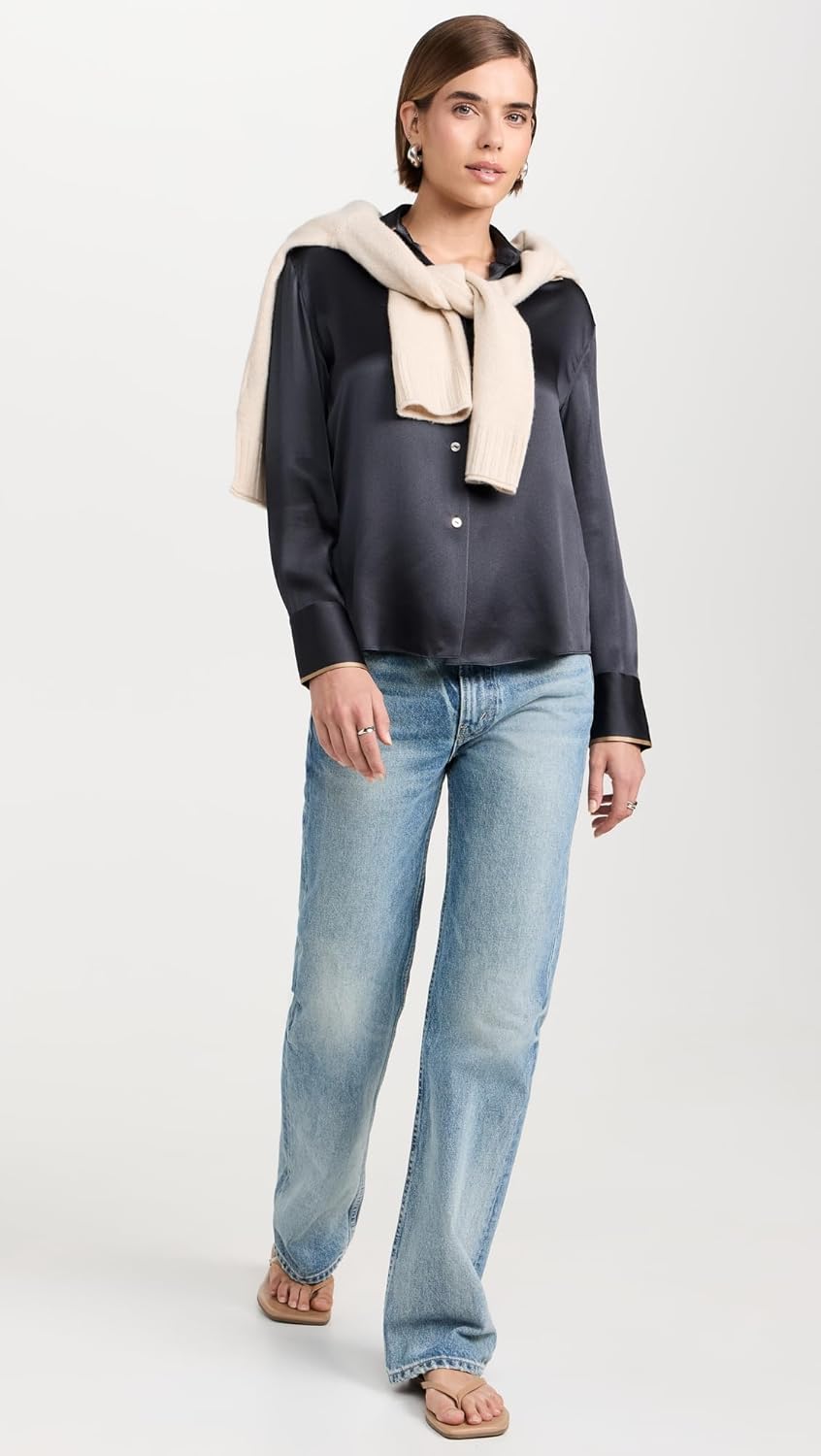 Vince Women's Tipped Slim Blouse - Image 5