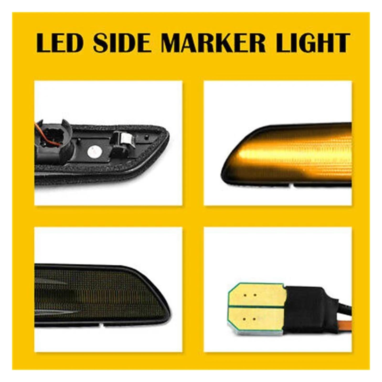 Genérico Luces Señal LED Posición Lateral Secuencial Para Infiniti 2003 2004 2005 2006 2007 G35 Coupe ntermitentes Laterales(A)