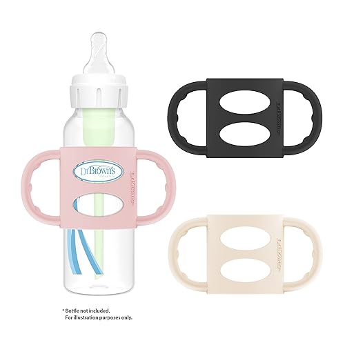 Miniatura 10 de Dr. Brown's Milestones - Manijas de biberón de silicona 100% de silicona, nivel de flujo estrecho 2, boquilla estrecha de silicona, flujo medio, 9.8