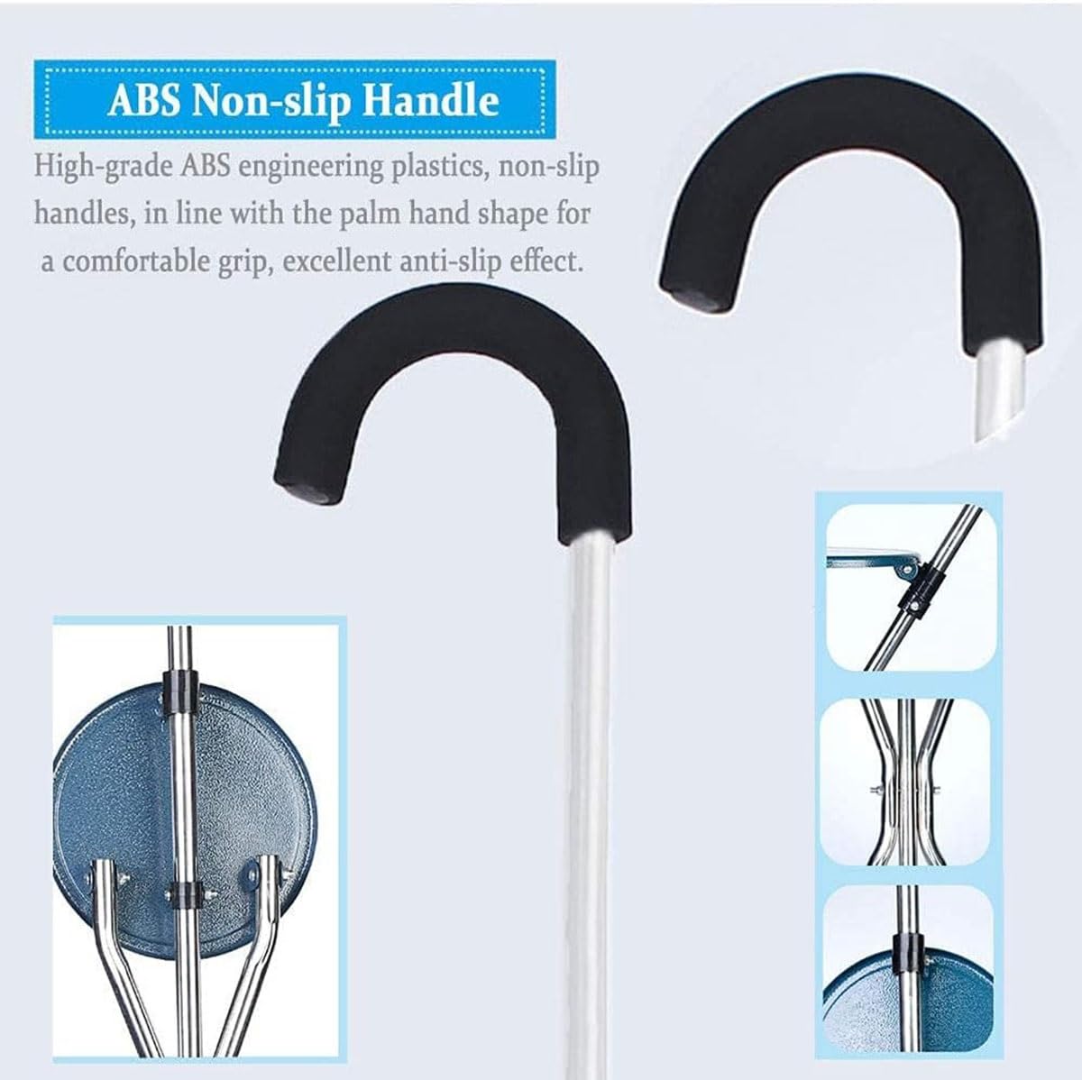 Silla para Caminar Portátil Bastón Silla Plegable Bastón para Trípode Taburete Portátil Bastón Ortopédico Mango Ergonómico Ayuda para Caminar para Ancianos Y Discapacitados