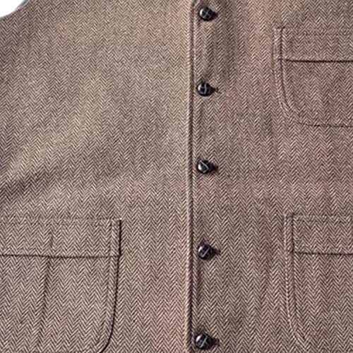 Men's Formal Suit Vest with Pockets Wedding Waistcoat for Big and Tall Men Party Business Dress Suit (Color : Red, Size : 3XL)3