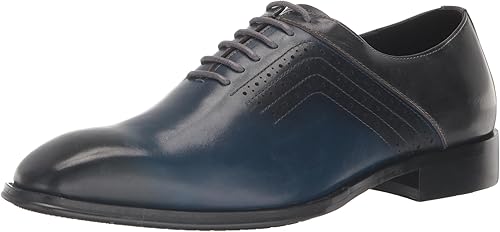 Stacy Adams Men's Halloway Lace Up Oxford, Navy/Gray, 7.5M