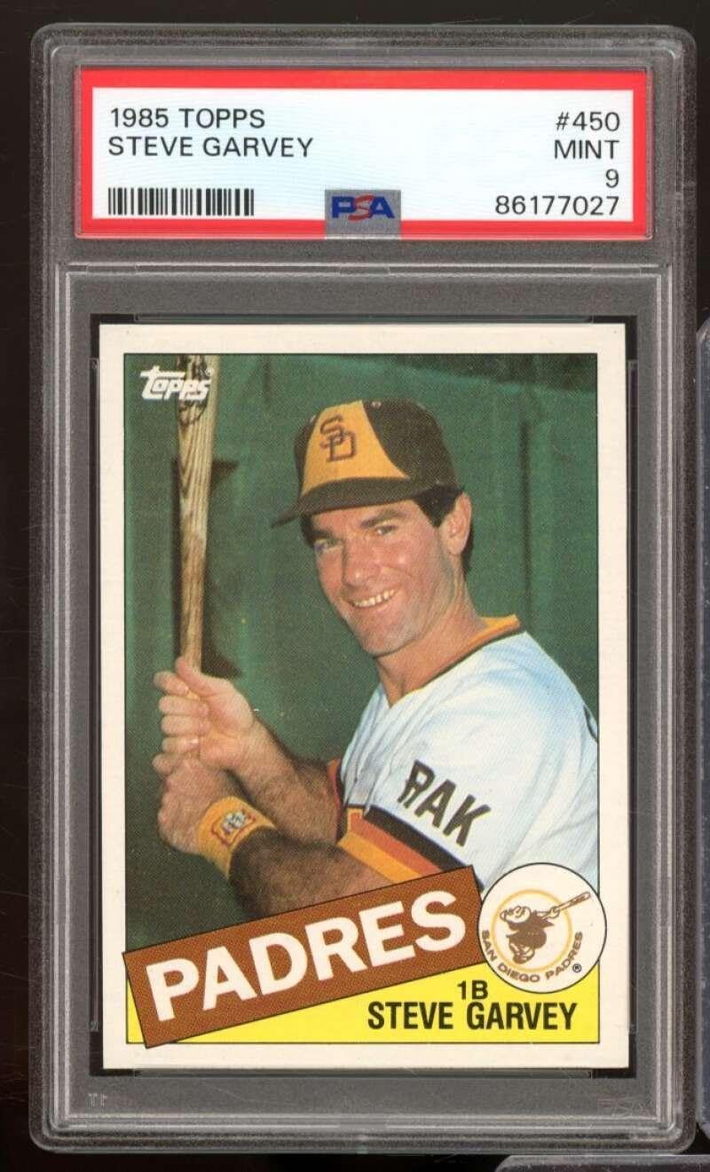 Steve Garvey Card 1985 Topps #450 PSA 9 - Slabbed Baseball Cards