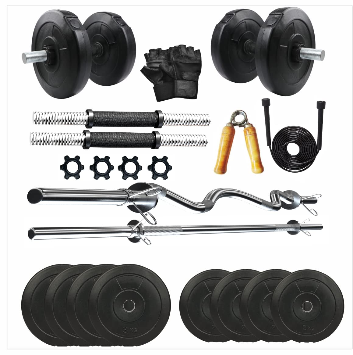 GymInsane Mens and Womens Stainless Steel Silver Home Gym Dumbbell Rod Set, 12 kg Weight, 3ft Curl Rod, 3 ft Straight Rod Gym Accessories Combo (B08Y7YRT1Y) Amazon Price History, Amazon Price Tracker